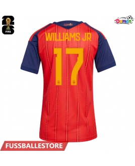 Günstige Spanien Nico Williams #17 Heimtrikot Damen WM 2026 Kurzarm